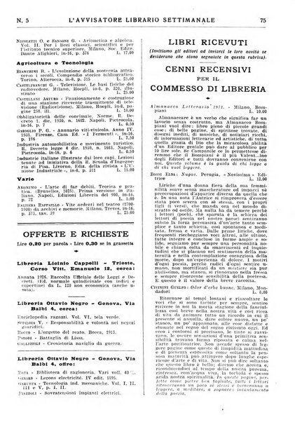 L'avvisatore librario settimanale bollettino bibliografico