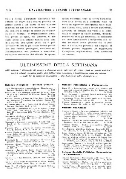 L'avvisatore librario settimanale bollettino bibliografico