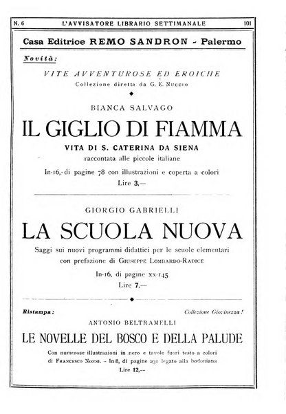 L'avvisatore librario settimanale bollettino bibliografico