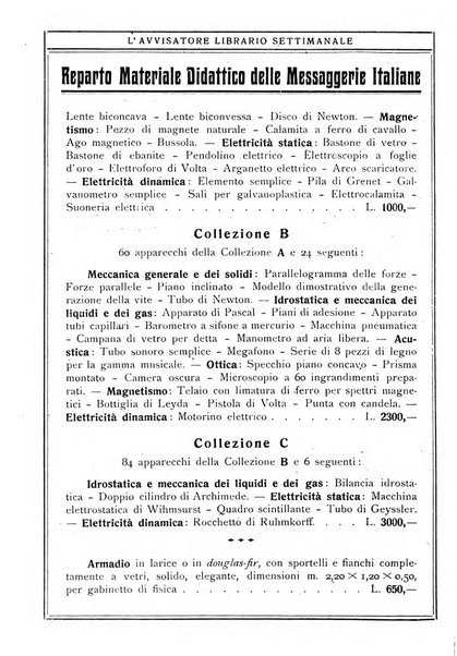 L'avvisatore librario settimanale bollettino bibliografico