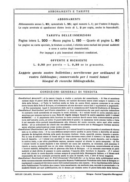 L'avvisatore librario settimanale bollettino bibliografico