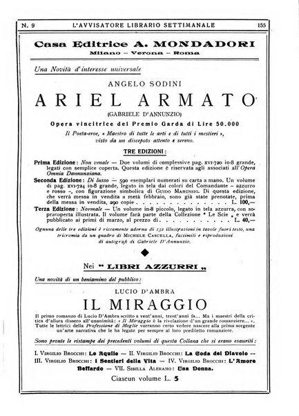 L'avvisatore librario settimanale bollettino bibliografico