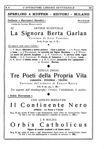 L'avvisatore librario settimanale bollettino bibliografico