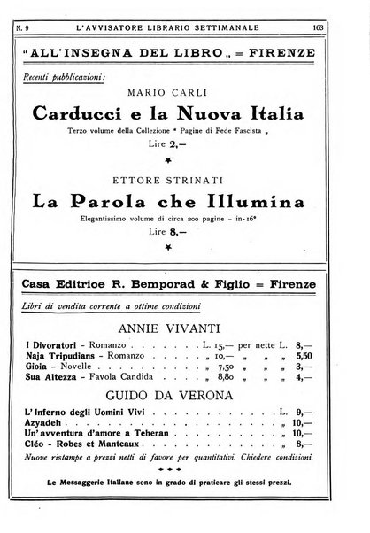 L'avvisatore librario settimanale bollettino bibliografico