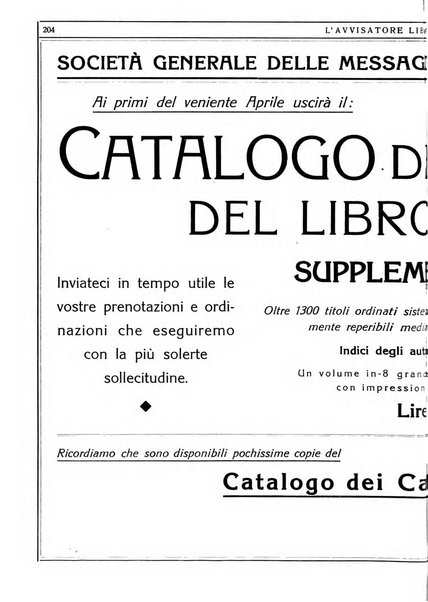 L'avvisatore librario settimanale bollettino bibliografico