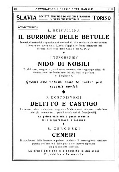 L'avvisatore librario settimanale bollettino bibliografico