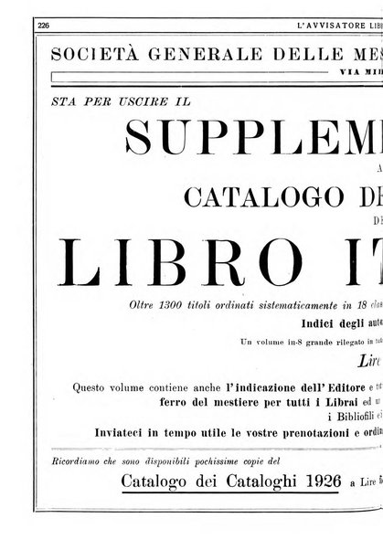 L'avvisatore librario settimanale bollettino bibliografico