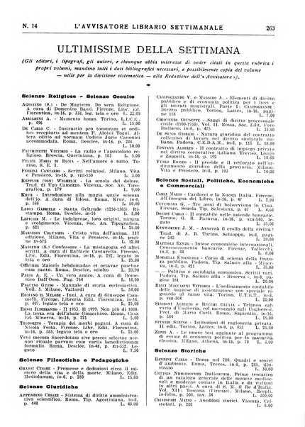 L'avvisatore librario settimanale bollettino bibliografico