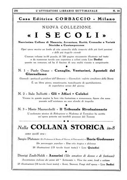 L'avvisatore librario settimanale bollettino bibliografico