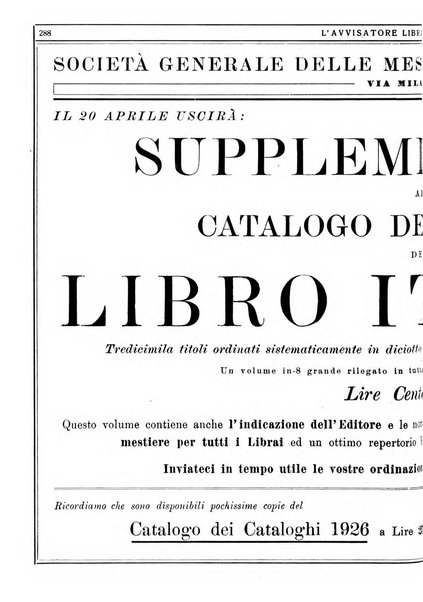 L'avvisatore librario settimanale bollettino bibliografico