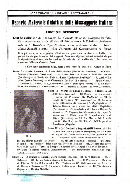 L'avvisatore librario settimanale bollettino bibliografico