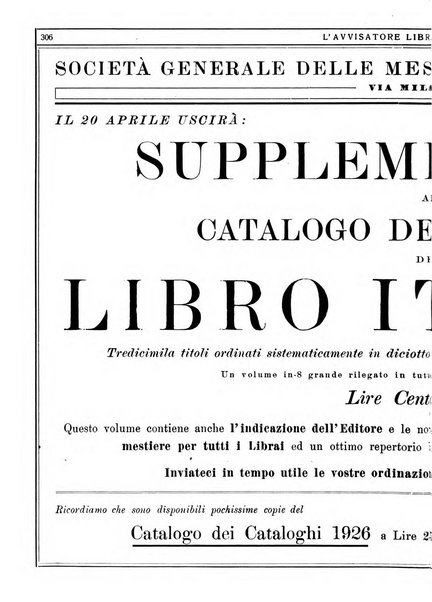 L'avvisatore librario settimanale bollettino bibliografico