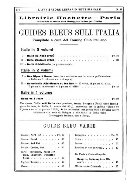 L'avvisatore librario settimanale bollettino bibliografico