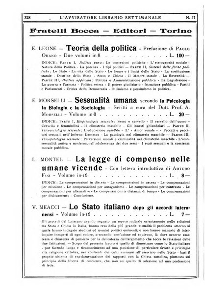 L'avvisatore librario settimanale bollettino bibliografico