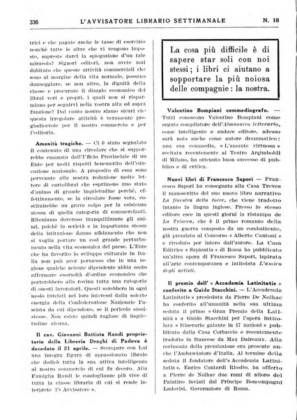 L'avvisatore librario settimanale bollettino bibliografico