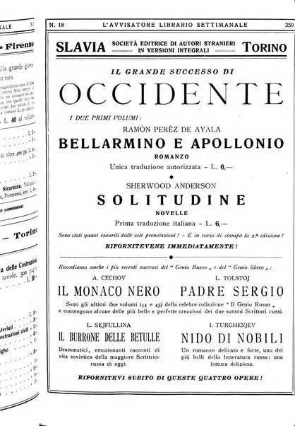 L'avvisatore librario settimanale bollettino bibliografico