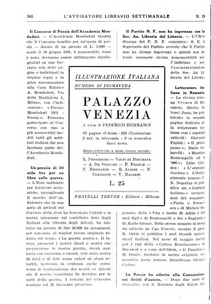 L'avvisatore librario settimanale bollettino bibliografico