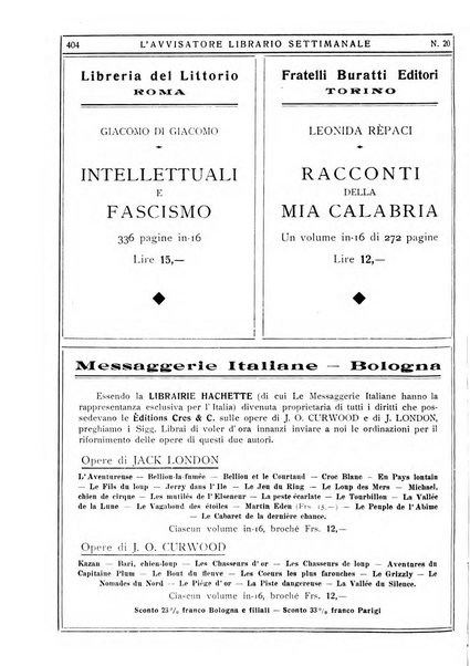 L'avvisatore librario settimanale bollettino bibliografico