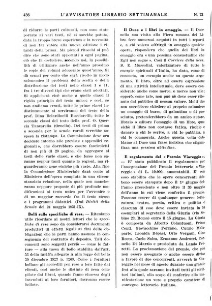 L'avvisatore librario settimanale bollettino bibliografico