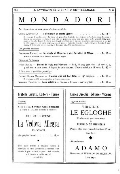 L'avvisatore librario settimanale bollettino bibliografico