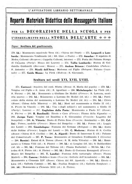 L'avvisatore librario settimanale bollettino bibliografico