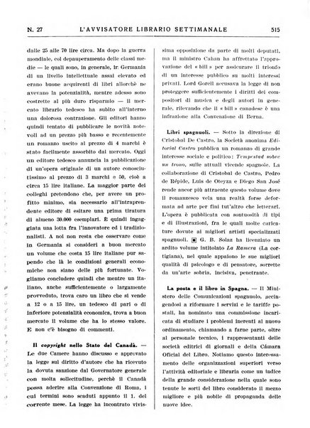 L'avvisatore librario settimanale bollettino bibliografico