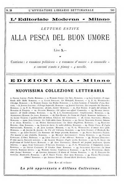 L'avvisatore librario settimanale bollettino bibliografico