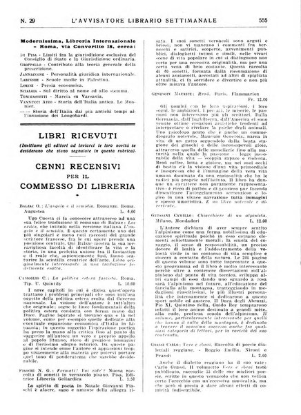 L'avvisatore librario settimanale bollettino bibliografico