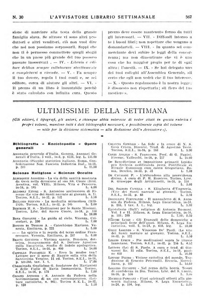 L'avvisatore librario settimanale bollettino bibliografico