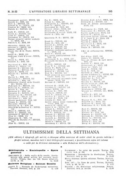 L'avvisatore librario settimanale bollettino bibliografico