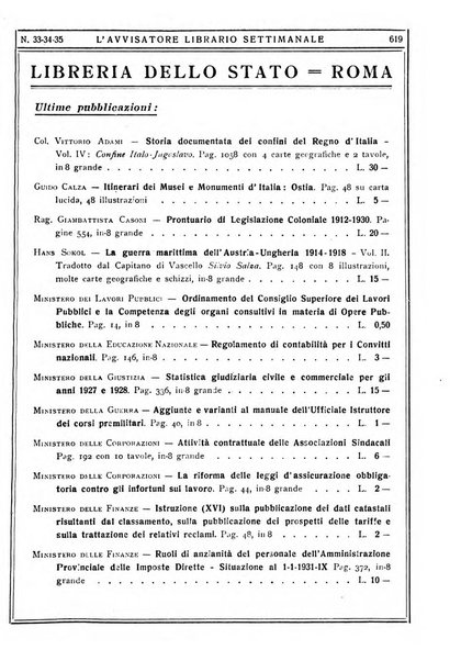 L'avvisatore librario settimanale bollettino bibliografico