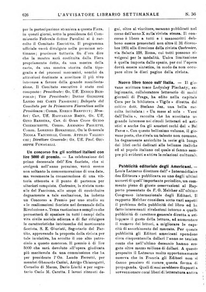 L'avvisatore librario settimanale bollettino bibliografico