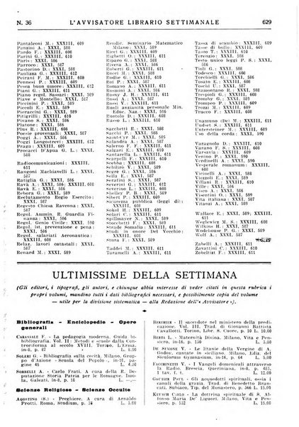 L'avvisatore librario settimanale bollettino bibliografico