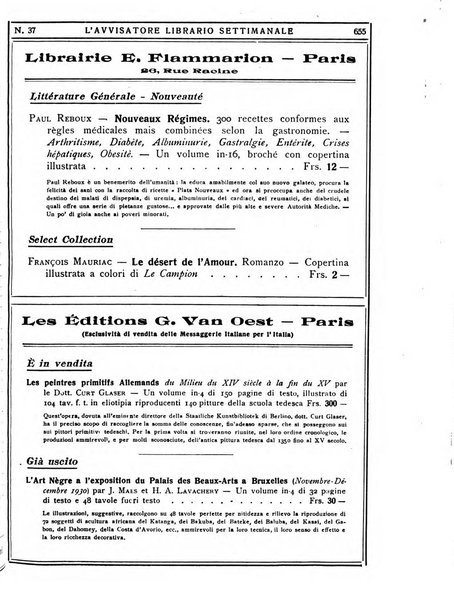 L'avvisatore librario settimanale bollettino bibliografico