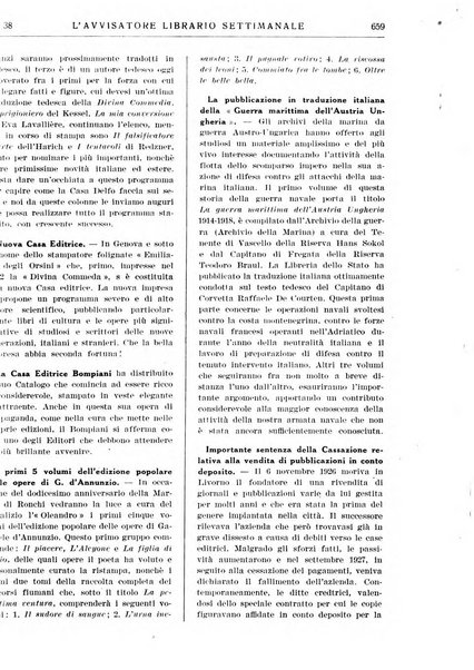 L'avvisatore librario settimanale bollettino bibliografico