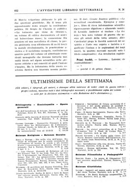 L'avvisatore librario settimanale bollettino bibliografico