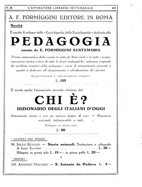 L'avvisatore librario settimanale bollettino bibliografico