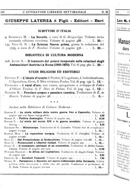 L'avvisatore librario settimanale bollettino bibliografico