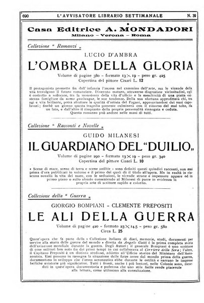 L'avvisatore librario settimanale bollettino bibliografico