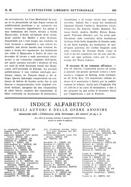 L'avvisatore librario settimanale bollettino bibliografico