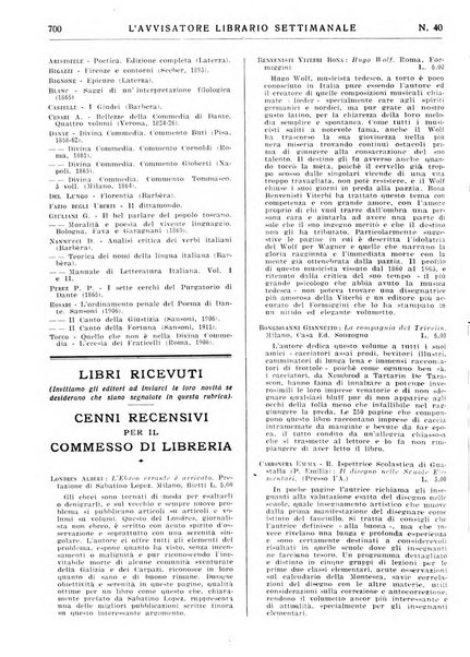 L'avvisatore librario settimanale bollettino bibliografico