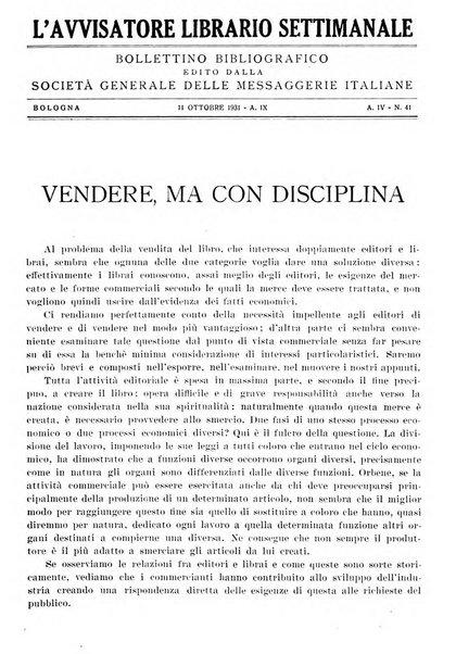 L'avvisatore librario settimanale bollettino bibliografico