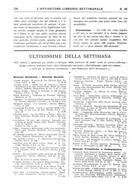 L'avvisatore librario settimanale bollettino bibliografico