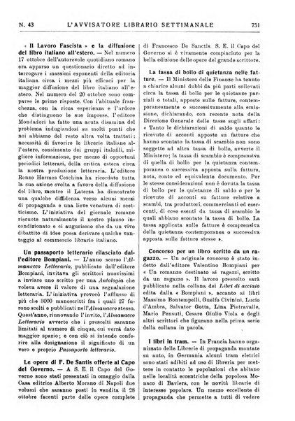 L'avvisatore librario settimanale bollettino bibliografico