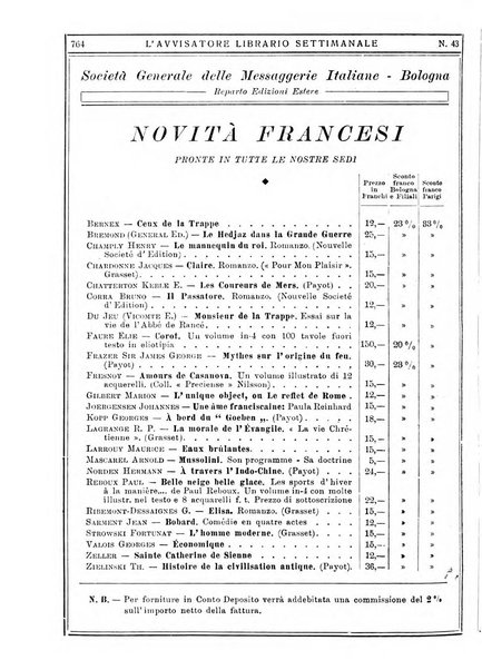 L'avvisatore librario settimanale bollettino bibliografico