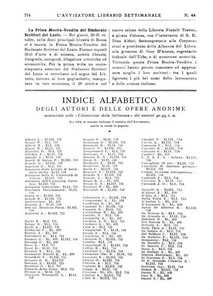 L'avvisatore librario settimanale bollettino bibliografico