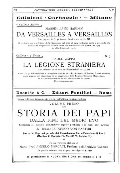 L'avvisatore librario settimanale bollettino bibliografico