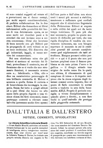 L'avvisatore librario settimanale bollettino bibliografico