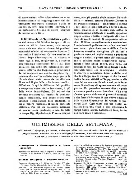 L'avvisatore librario settimanale bollettino bibliografico