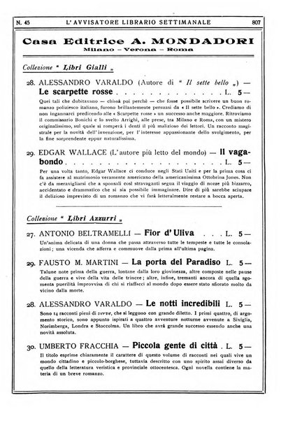 L'avvisatore librario settimanale bollettino bibliografico